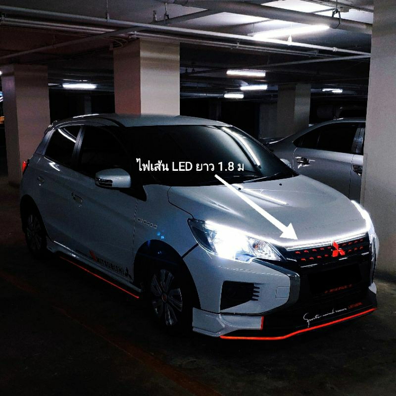แถบไฟ LED ฝากระโปรงหน้า LED 12V ไฟวิ่งกลางวัน(DRL) 1 ชิ้น