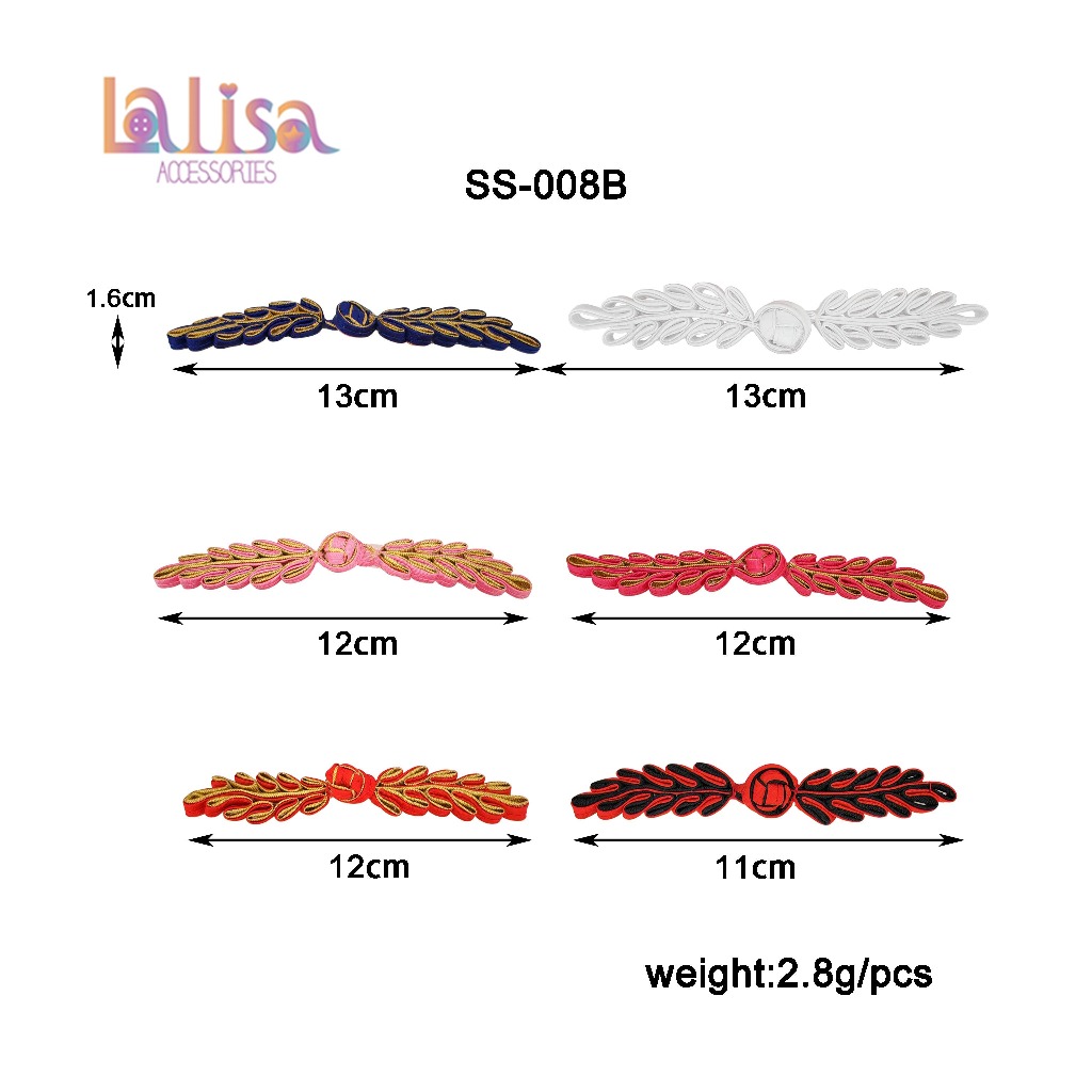 กระดุมจีน ประดับกี่เพ้า กระดุมกี่เพ้า Fabric Button (A-2-F2,SS-008B)