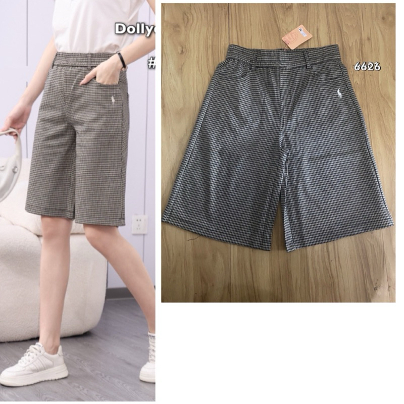6626  กางเกง Dolly ลายสก็อต 3 ส่วน