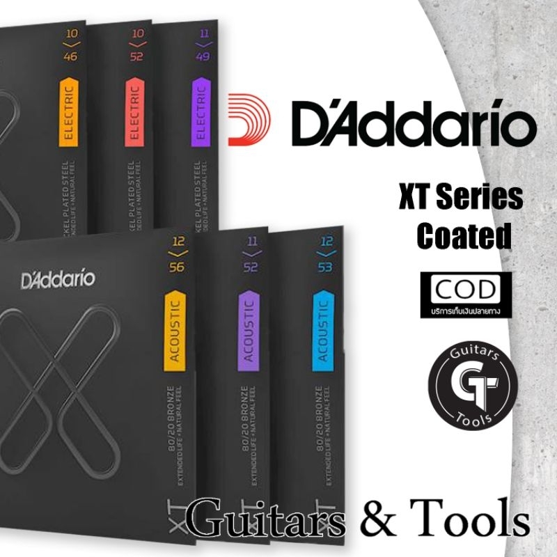 D'addario XT Series ของแท้💯 | สายกีตาร์ เคลือบกันสนิม สัมผัสดี ทนทาน🎉มีเก็บปลายทาง