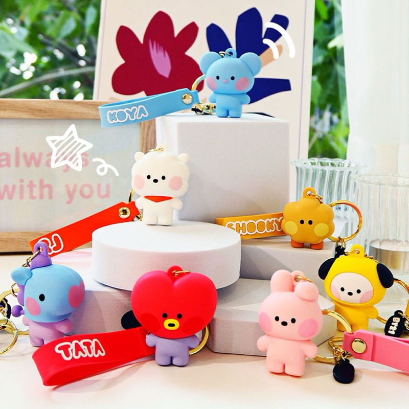 [พร้อมส่ง] พวงกุญแจ BT21 minini Figure Keyring