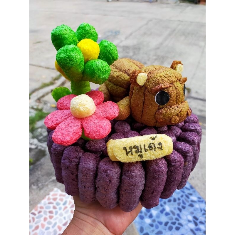 กระทงอาหารปลาแฟนซี น้องหมูเด้งฐาน 7 นิ้ว รูปที่ 2