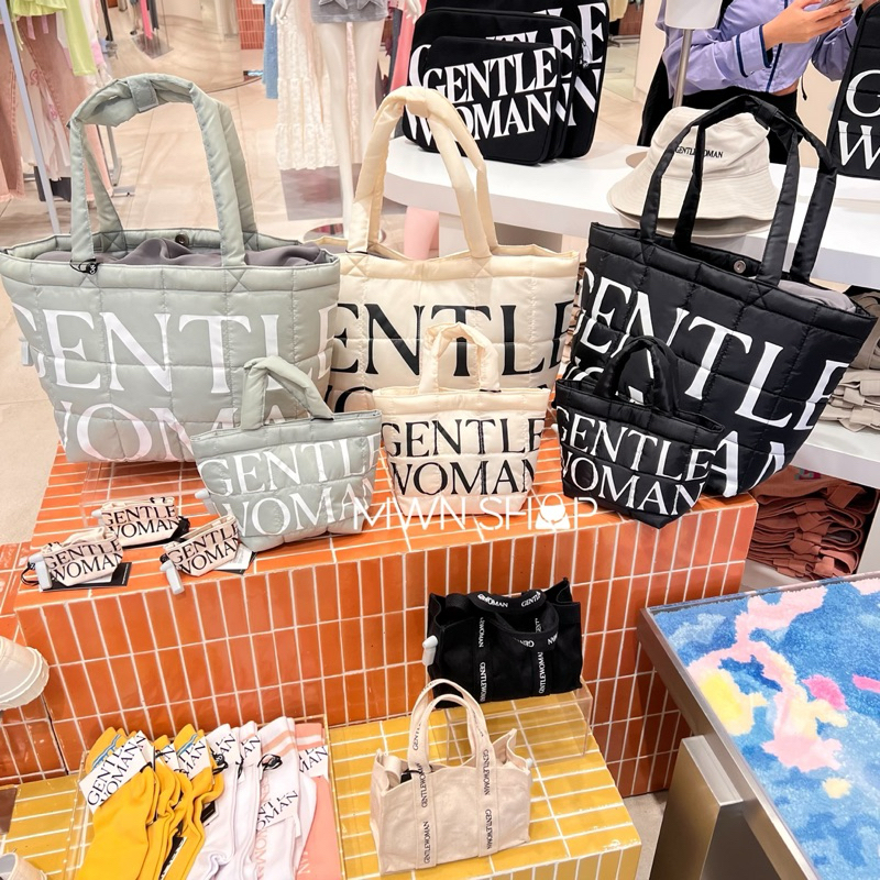 Gentlewoman มีโค้ดลด30% puffer bag กระเป๋าสะพายไหล่ กระเป๋าถือ ของแท้จากชอป