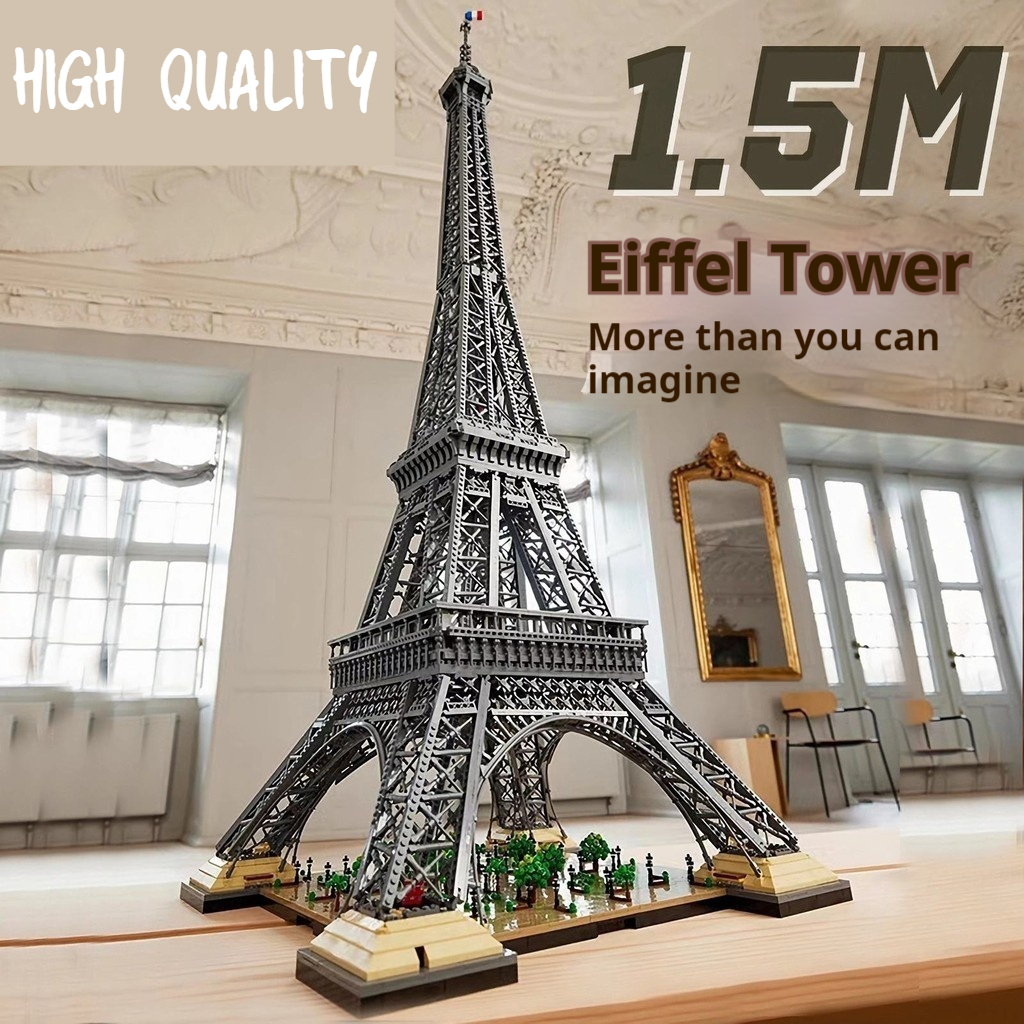 Eiffel Tower บล็อกอาคารฝรั่งเศสปารีสสถาปัตยกรรมแลนด์มาร์กประกอบของขวัญสำหรับผู้ใหญ่ปีสูงสำหรับเด็ก