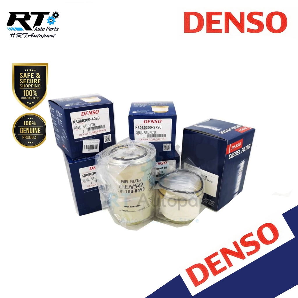 Denso กรองโซล่า Denso เด็นโซ่ รวมรุ่น / กรองน้ำมันเชื้อเพลิง Vigo Dmax Revo Fortuner Ranger