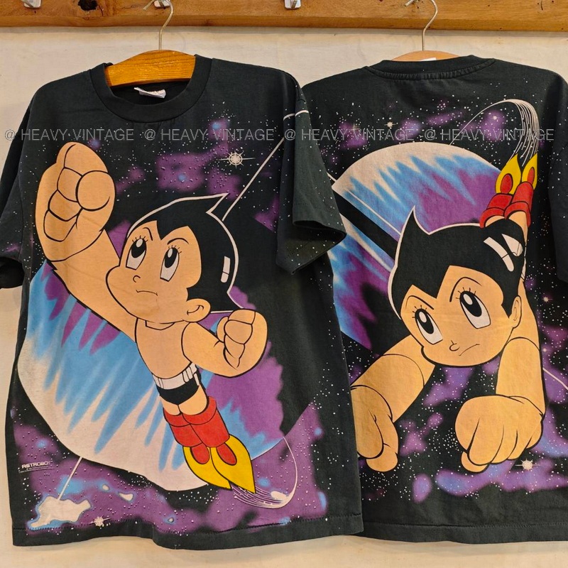 ASTRO BOY OVP เจ้าหนูปรมาณู all over print เสื้อวินเทจ ลายการ์ตูนตำนาน ป้ายUSA heavy vintage shirt