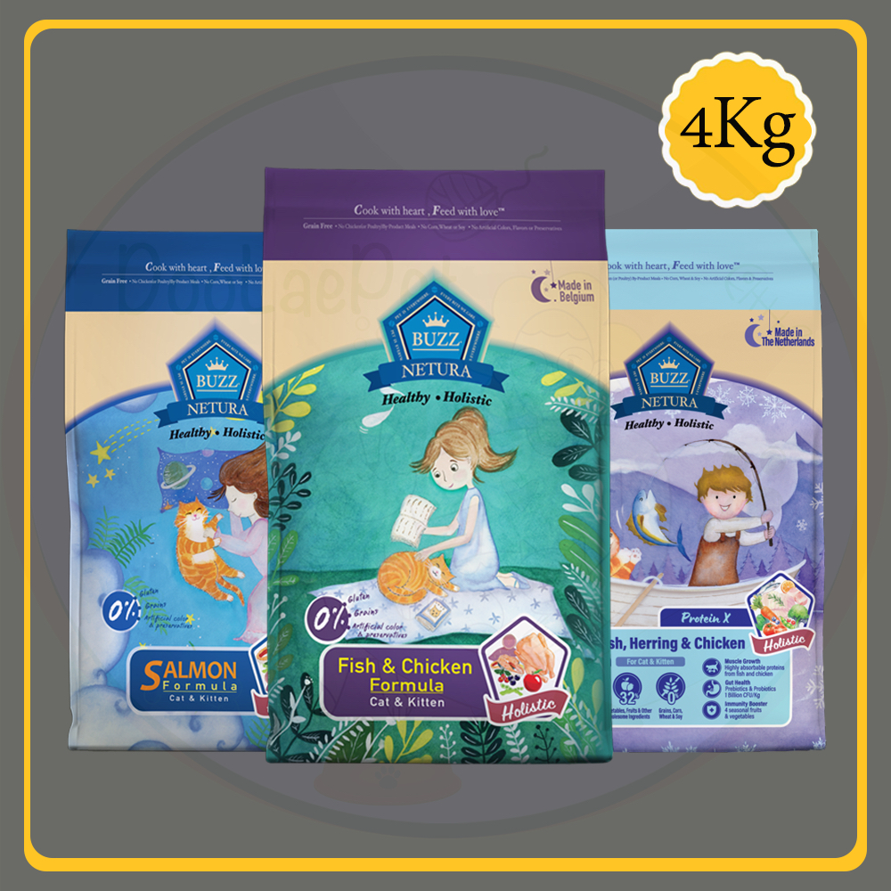 BUZZ NETURA 4Kg อาหารแมวบัซซ์โฮลิสติกขนาด4Kg