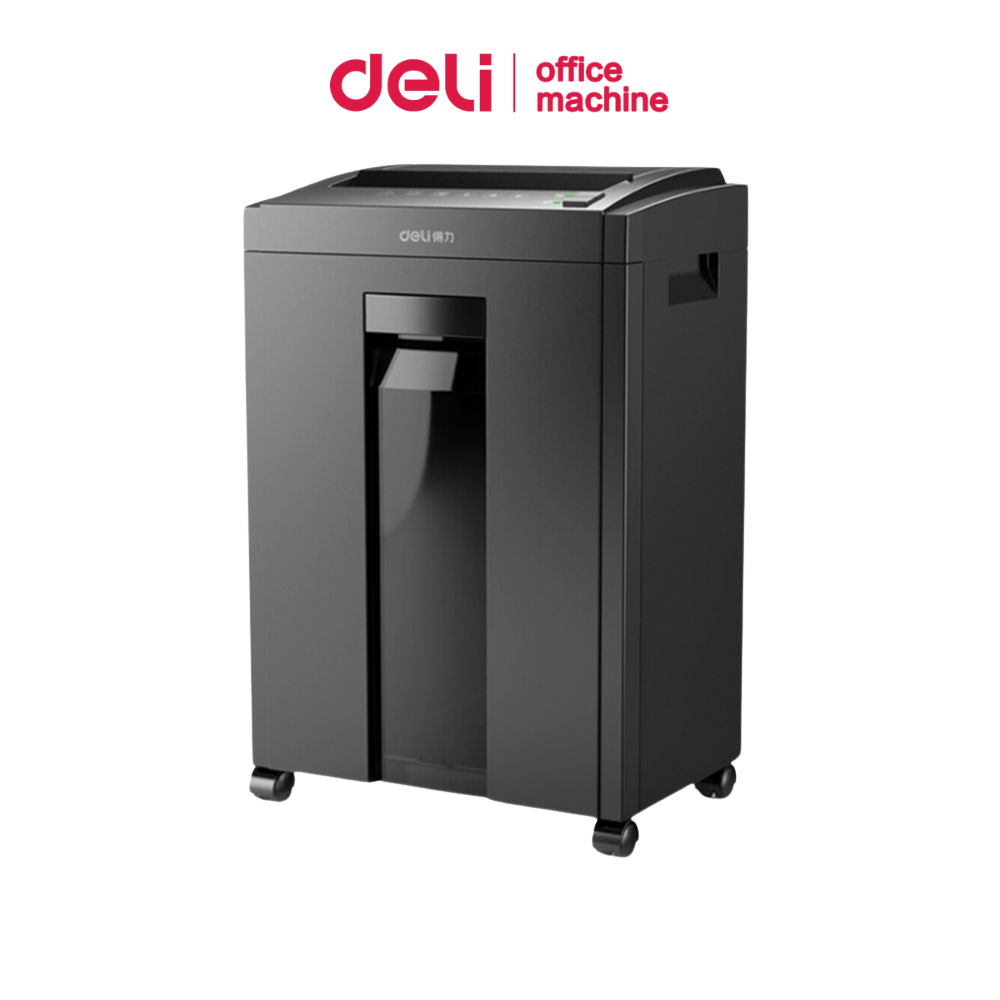 [ของแถมฟรี]Deli เครื่องทำลายเอกสารอัตโนมัติ เครื่องย่อยกระดาษ 30ลิตร ใบมีดคม เสียงเบา Paper shredder