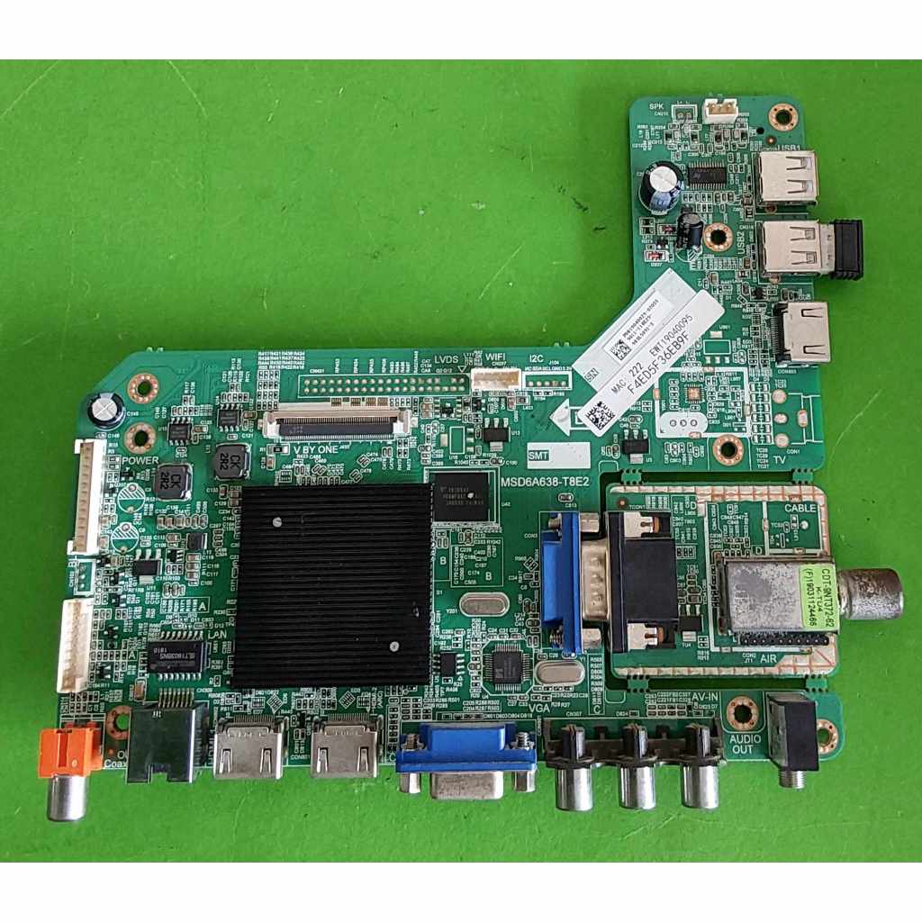 Main Board เมนบอร์ด Philips MSD6A638-T8E2 ใช้ในรุ่น 55PUT6002S/67 รับประกัน 30 วัน อะไหล่ถอดของแท้