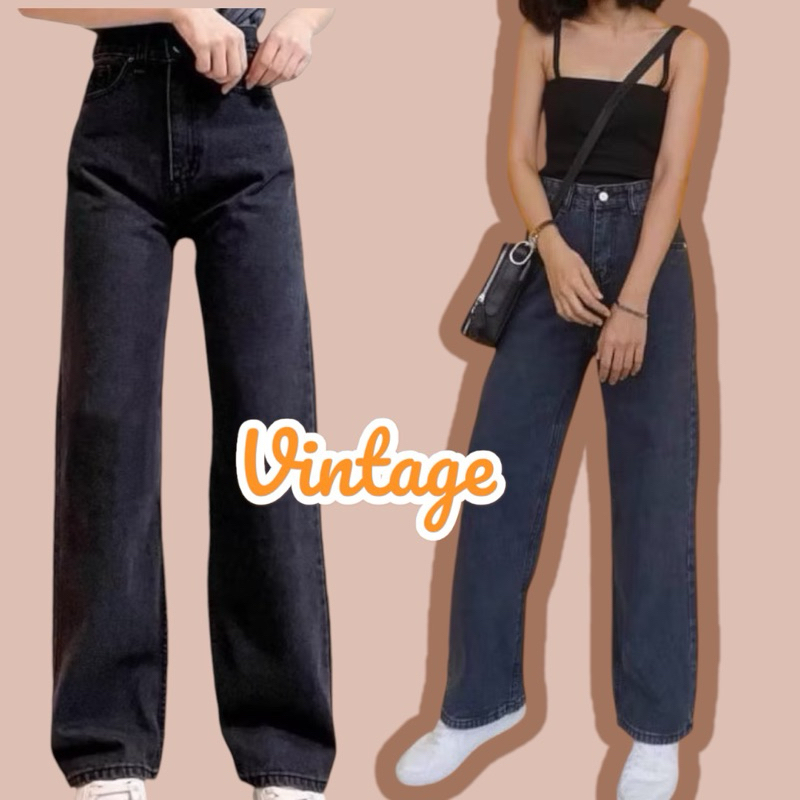 กางเกงยีนส์ป้าย Vintage ของแท้ งานเทียบมือ1