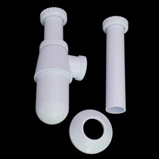 ท่อน้ำทิ้ง PVC พลาสติกสีขาว ใช้ต่อใต้อ่างล้างหน้าไม่หักง่าย แข็งแรงทนทานต่อการกรดกร่อน BHS-515