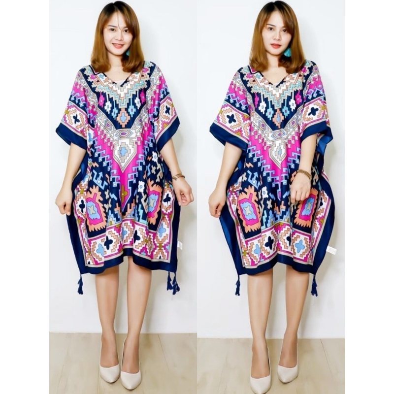 🛍️🎏เดรสโบฮีเมี่ยน ใส่สบายๆตามสไตล์ชิลล์ๆ เสื้อผ้า ผู้หญิง พร้อมส่ง🛍️🎏