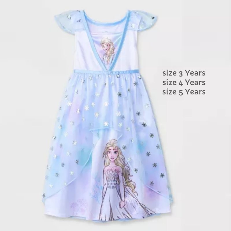 ชุดนอนเจ้าหญิง ชุดเจ้าหญิง เอลซ่า Elsa จาก อเมริกา : Girls Elsa Night Gown