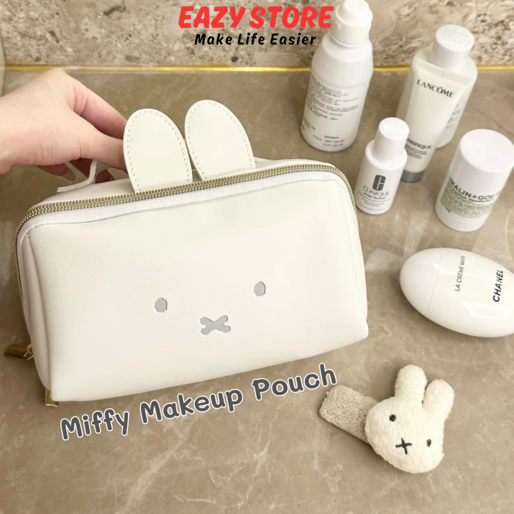กระเป๋าเครื่องสำอางมิฟฟี่ EAZY Miffy Makeup Pouch กระเป๋าใส่เครื่องสำอาง มีซิป จุเยอะ อเนกประสงค์ สไตล์มินิมอล น่ารัก