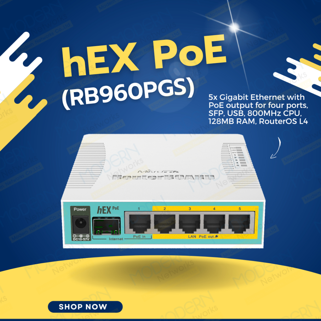 hEX PoE (RB960PGS) Mikrotik ส่งไวสินค้ารับประกันเงื่อนไขเป็นไปตามที่บริษัทกำหนดออกใบกำกับภาษีได้⚡️🔥