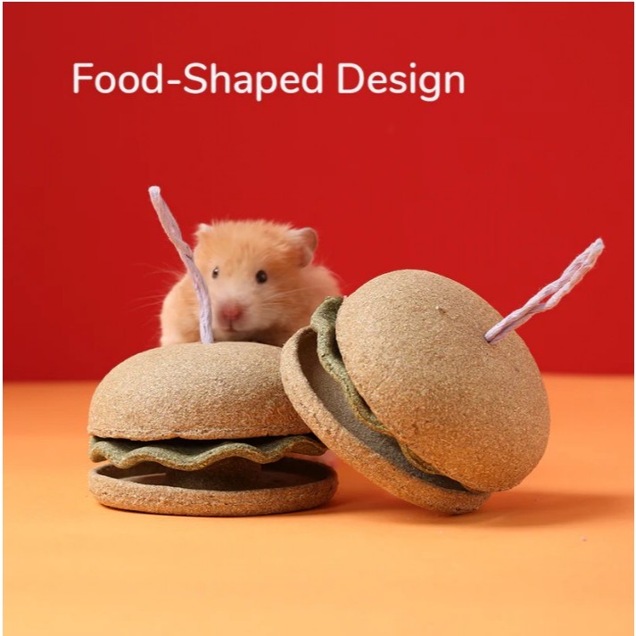 ร้านโทโมะ Tafit ขนมแฮมสเตอร์ สุดน่ารัก มาในรูปแบบของเบอร์เกอร์ ลับฟันได้ แต่งกรงได้ เหมาะสำหรับแฮมสเตอร์