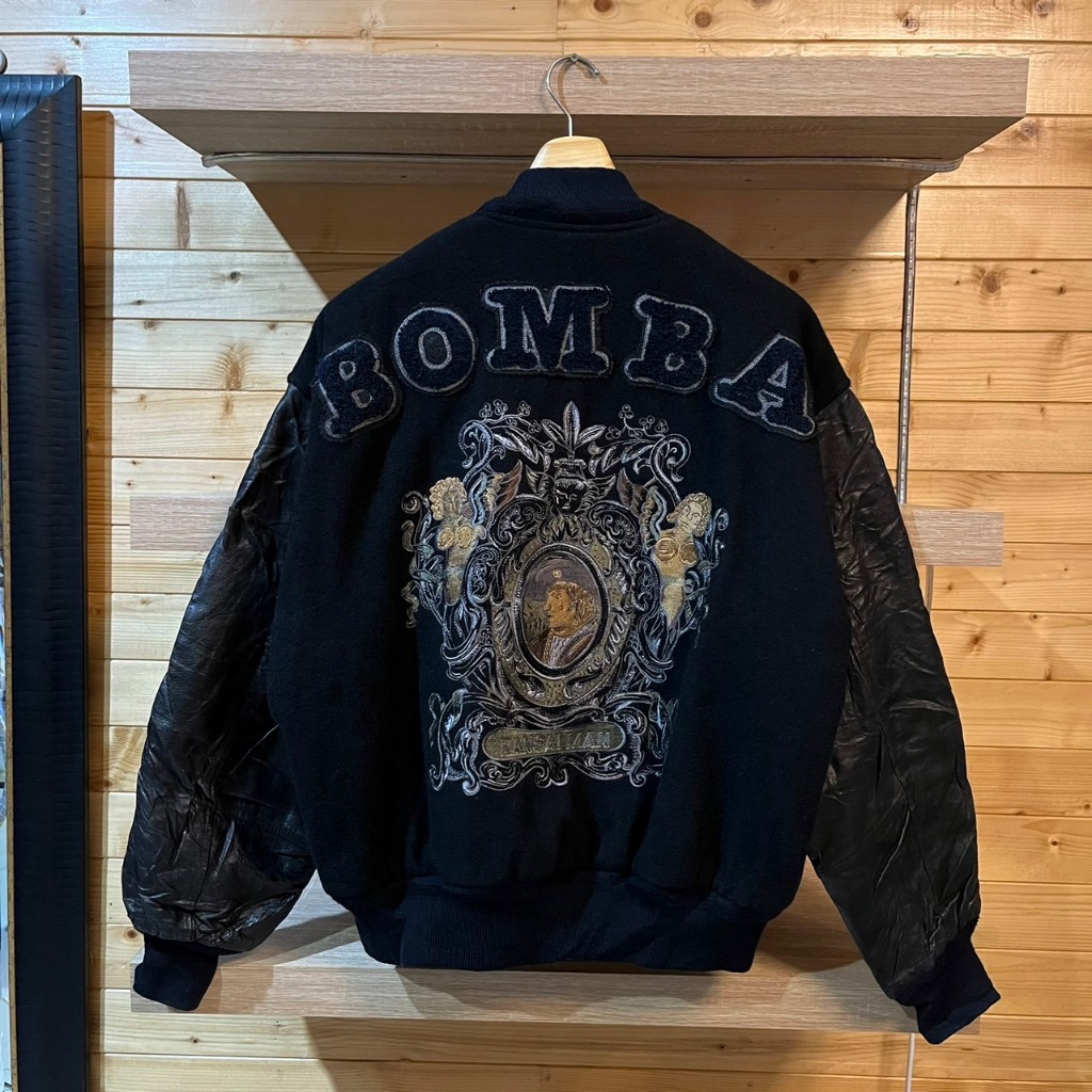 Vintage Kansai Yamamoto Kansai Man Bomba Leather Varsity Jacket