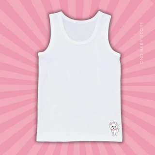 เสื้อซับในเด็กหญิง เสื้อกล้ามเด็ก ลายการ์ตูน แมวมารี s-3xl 10-50 กก. ผ้านุ่ม ไม่ขึ้นเม็ดขุย #เสื้อกล้าม
