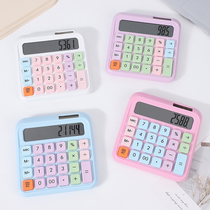 เครื่องคิดเลข 12 บิต สไตล์การไล่ระดับสี การจับคู่สีโดปามีน คีย์บอร์ดเชิงกลทรงสี่เหลี่ยม