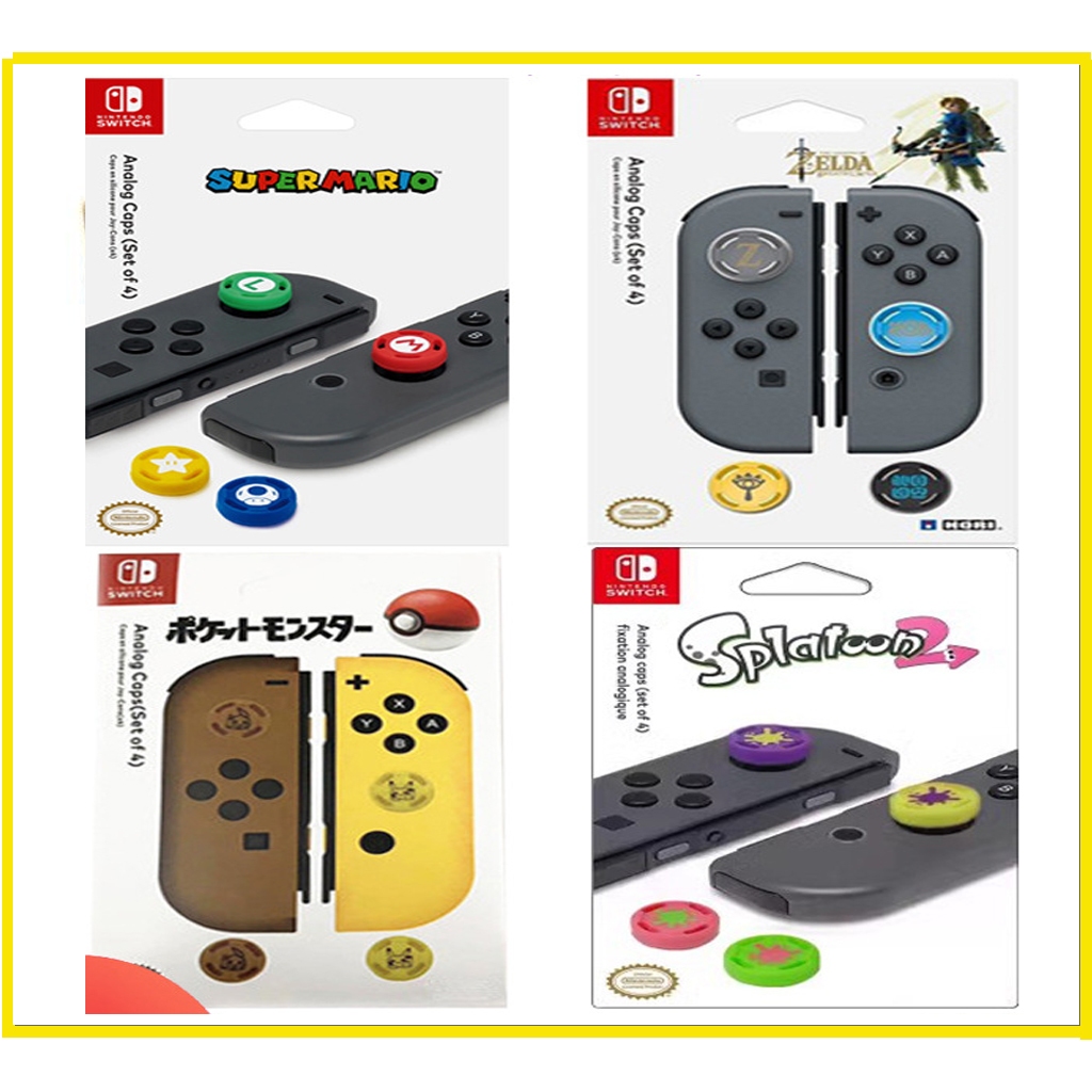 Analog Caps (Set of 4) -- pikachu -- ยางครอบอนาล็อคสำหรับจอยคอน Nintendo Switch