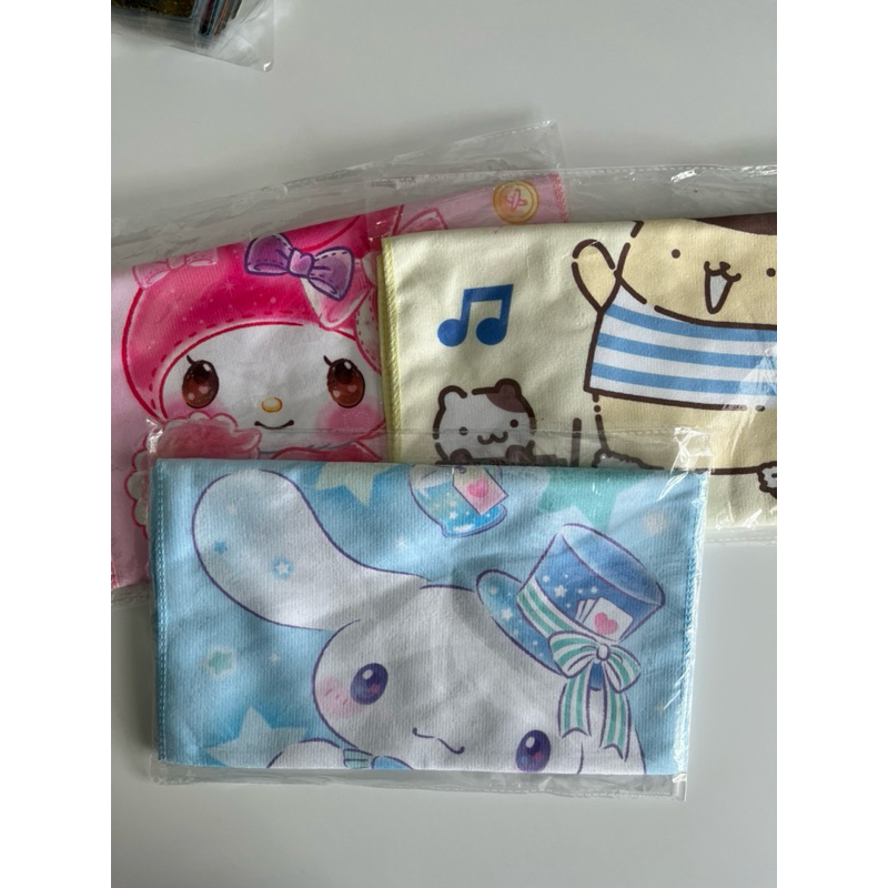 (พร้อมส่ง) - ลิขสิทธิ์แท้ ผ้าเช็ดอเนกประสงค์ Sanrio ผ้าบางๆไม่หนา