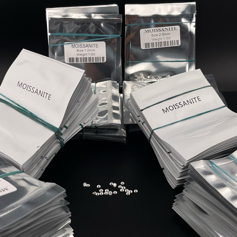 เพชรโมอีสเพชรโมซาไนท์ Moissanite 1mm - 2mm (1-3ตังค์)