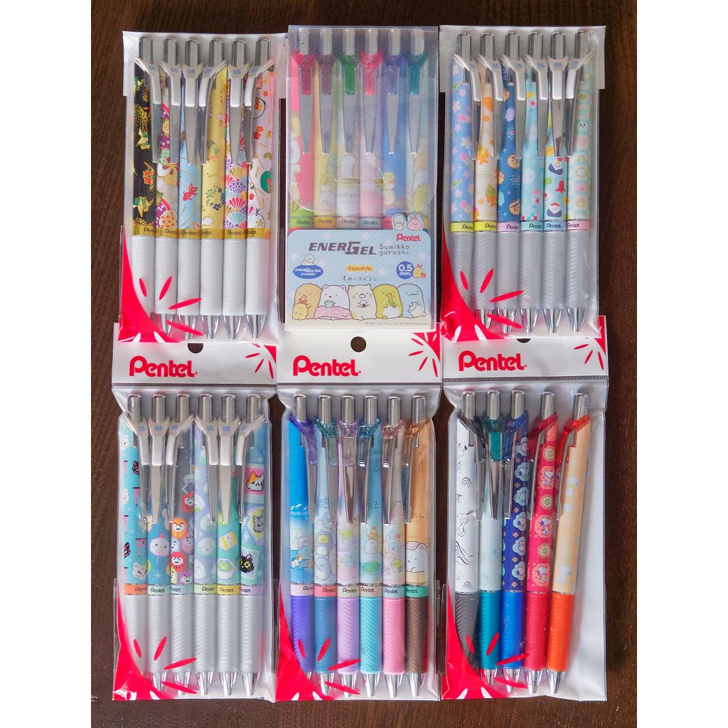 Set ปากกา Pentel Energel Limited - Kawaii, San-X Sumikko Gurashi, Yuzen, Snoopy