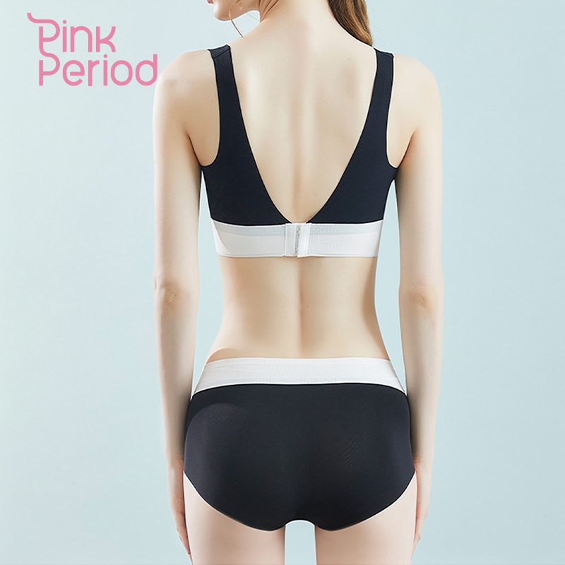 Pink Period🎀Bra Set เจลลี่บรา ไร้รอยต่อ เนื้อผ้ายืดหยุ่นสูง ไม่ระคายเคืองผิว กระชับสัดส่วน Bar-073 — صورة 3