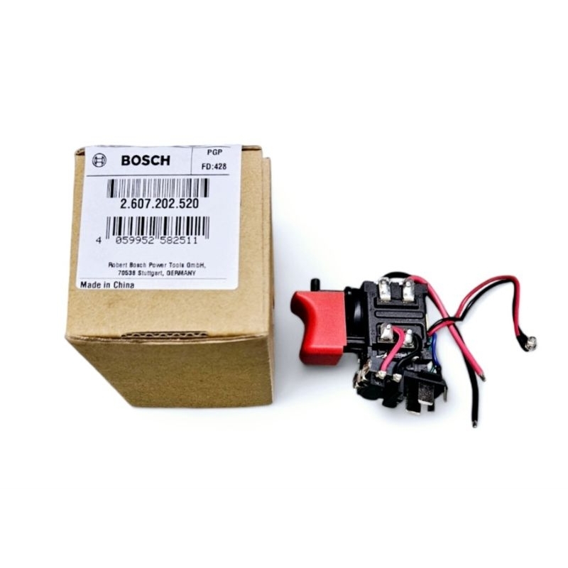 BOSCH 2607202520 *อะไหล่แท้* ชุดประกอบสวิตช์ GSB120 / GSR120 GEN3 2.607.202.520 สวิตช์GSB120 สวิตช์GSR120