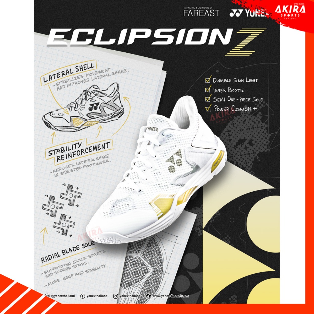 YONEX รองเท้าแบดมินตัน Power Cushion Eclipsion Z3 ของแท้ ป้ายไทย