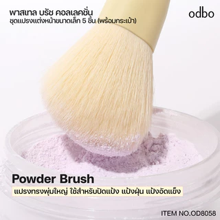 ODBO PASTEL BRUSH COLLECTION โอดีบีโอ พาสเทลบลัชคอลเลคชั่น เซ็ทแปรง5ชิ้น สีพาสเทล พร้อมกระเป๋า OD8058