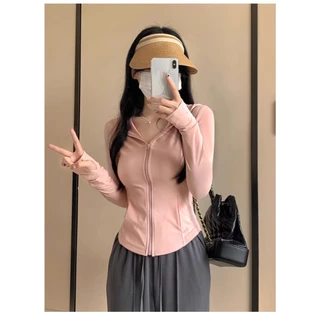 เสื้อกันแดด UV เสื้อกันยูวี สีพื้นแขนยาว ยืดหยุ่น ระบาย