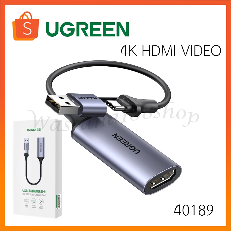 UGREEN 40189 USB / USB-C TO 4K HDMI VIDEO CAPTURE CARD