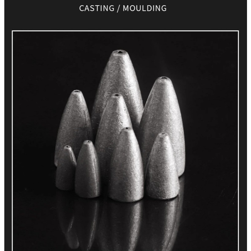 1-2 วัน(รวดเร็วทันใจ)*ตะกั่วทรงสามเหลี่ยม ตะกั่วทรงกรวย* ขนาด 5g/7g/10g/14g/20g(5ชิ้น) ขนาด30g/40g/5