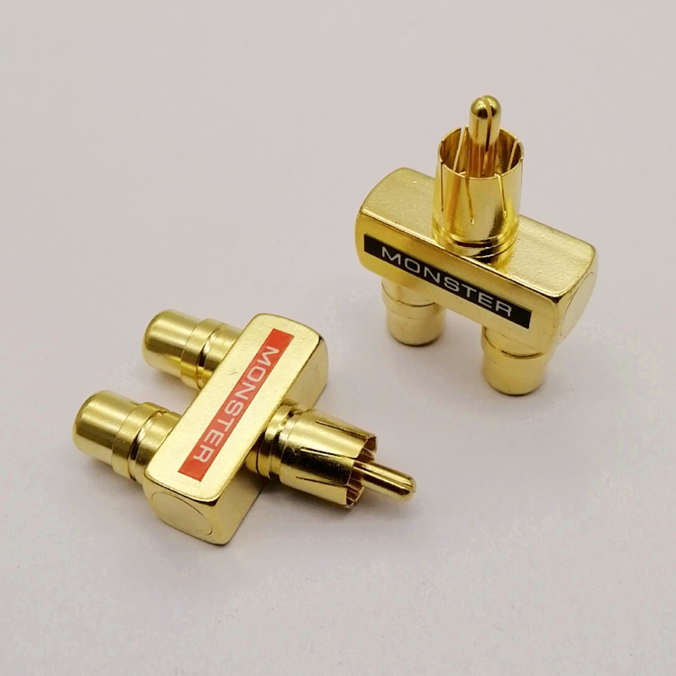 อะแดปเตอร์ AV Audio Splitter Plug RCA Y 1 Male to 2 Female 2 ชิ้น