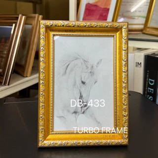 กรอบรูปขอบทอง ขนาด 4x6", 5x7", 6x8", 6x9" TURBO FRAME กรอบรูปของขวัญ กรอบรูปงานเกษียณ กรอบรูปงานแต่ง