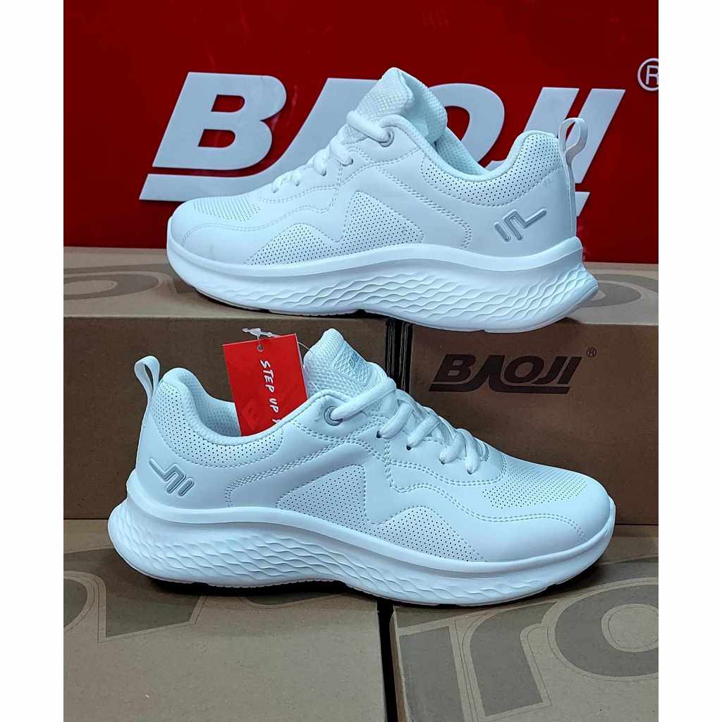 รองเท้า Baoji BJW 1064 สีขาวล้วน งานดีมาก โคตรสวยมาใหม่ ของแท้ 100% ใส่นุ่ม เบา สบายเท้า