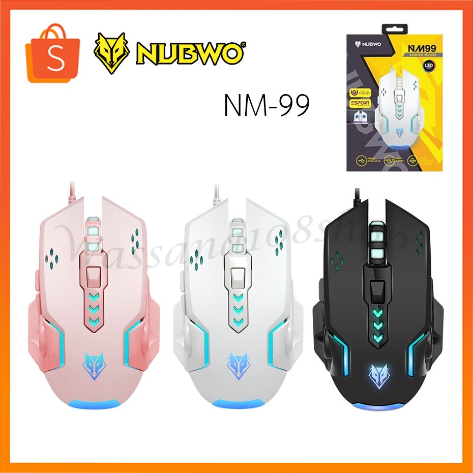 NUBWO NM-99 GAMING MOUSE Silent Button เมาส์เกมมิ่ง ไร้เสียง