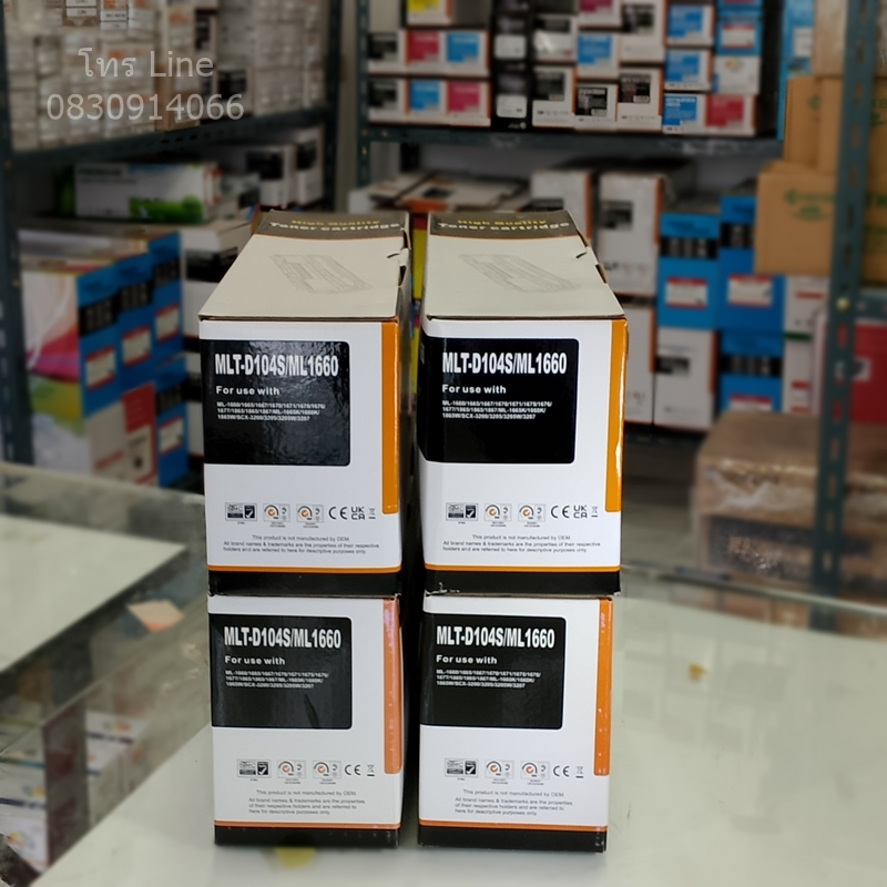 MLT-D104S ผงหมึกสีดำ ตลับหมึกโทนเนอร์ เทียบเท่า Samsung ML1660 ML-1661, ML1665, ML1666, ML1675, ML18