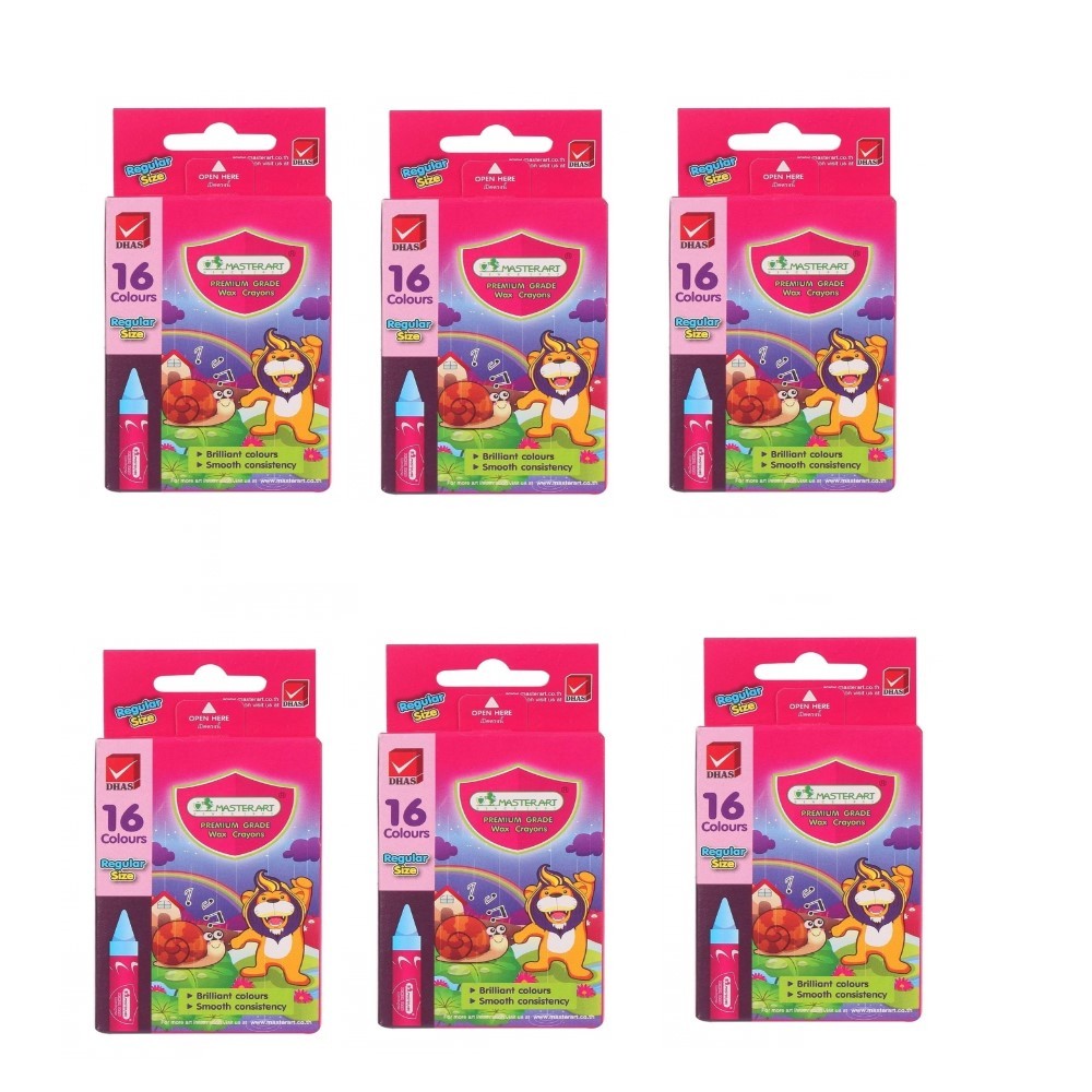 (ยกโหล) สีเทียน มาสเตอร์อาร์ต จัมโบ้ 16 สี