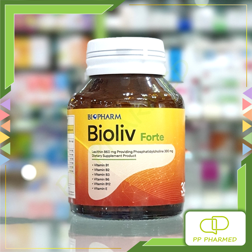 Bioliv Forte ช่วยดูแลสุขภาพตับ  Phosphatidylcholine + Vitamin B,E 30แคปซูล