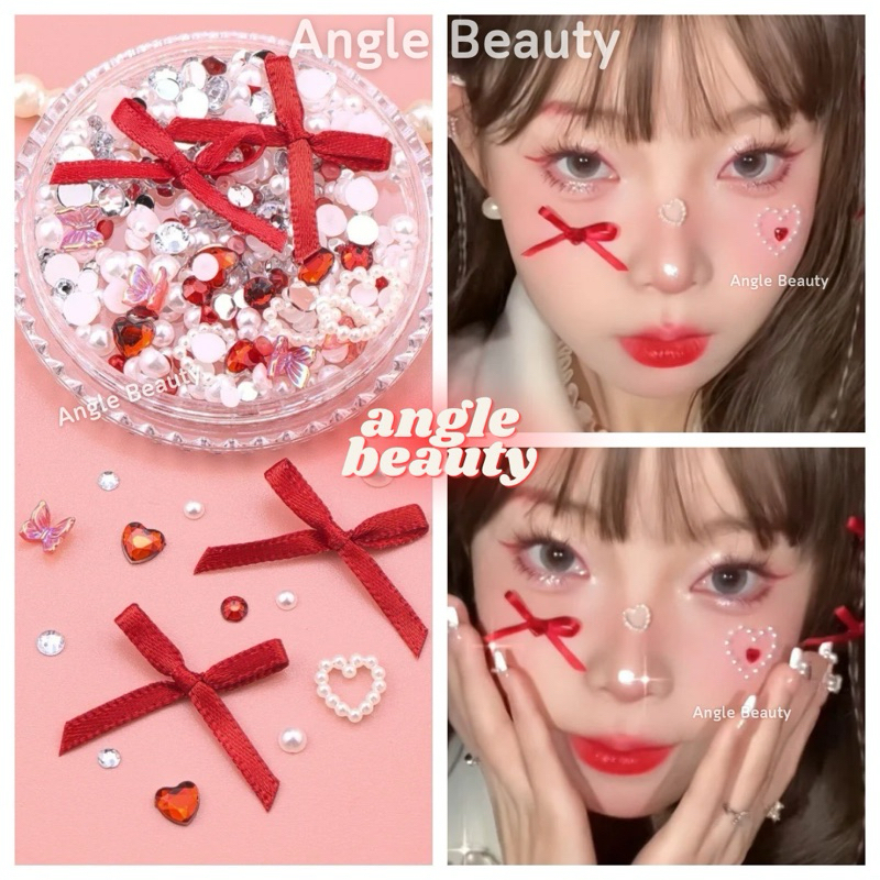 ส่งด่วน1-2วันถึง แถมกาวฟรี โบว์ติดหน้า ไข่มุก ดาว ตรุษจีน โบว์แดง โบว์ขาว ชมพู ฮาโลวีน ปีใหม่ คริสต์มาส หัวใจ เพชร