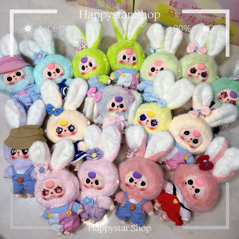 (ใชัโค้ดลด 30% เหลือ 245) baby three macaron cute bunny (เลือกตัว)