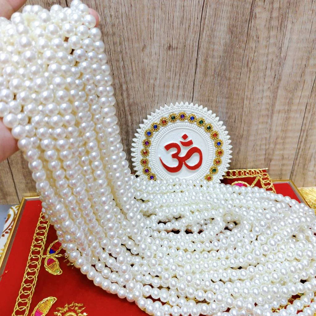 MT-BD6C สร้อยลูกปัดมุก สีครีมมุก 8 มิล กลาง ยาว 108 เม็ด ถวายแด่ เจ้าแม่กวนอิม สิ่งศักดิ์สิทธิ ทั้งปวง