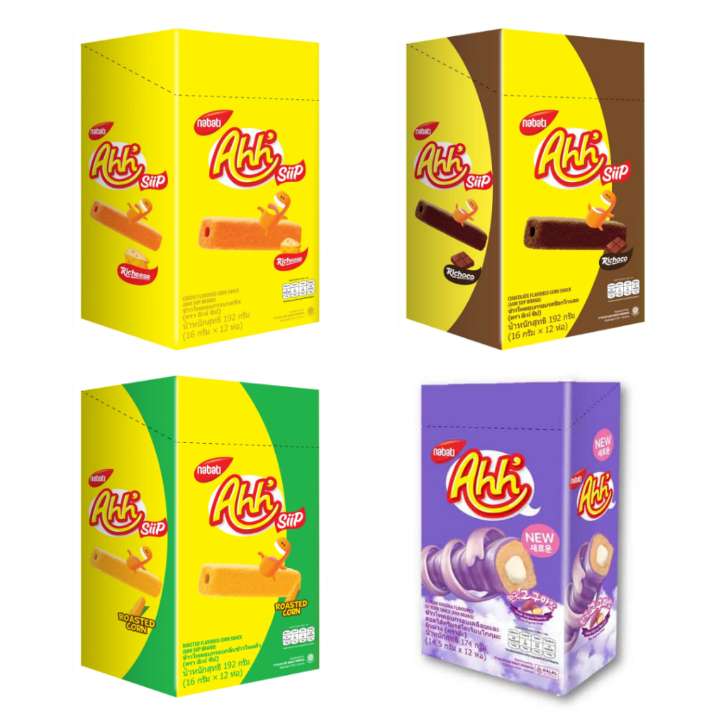 อ๊ะห์ ข้าวโพดอบกรอบเคลือบ 16 ก. x 12 ชิ้น