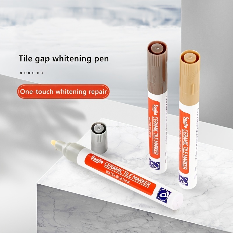 ปากกาตะเข็บปากกาปูนเครื่องหมายกระเบื้องกันน้ำสีขาว12สีสำหรับพื้นกระเบื้องห้องน้ำอุปกรณ์ซ่อมรอยตะเข็บปนเปื้อน C211
