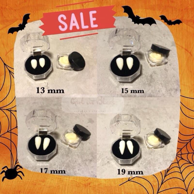 🇹🇭 พร้อมส่ง เขี้ยวปลอมสำหรับคอสเพลย์และการแต่งตัวแฟนซี Halloween 😈  พร้อมกาวติดเขี้ยวปลอม เขี้ยวขนาด 13/15/17/19 มม.