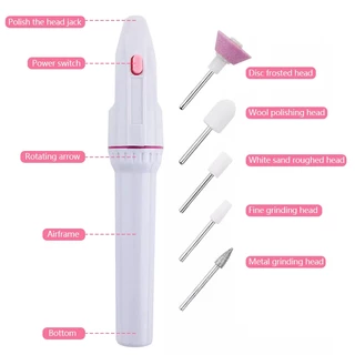 5 In 1 เครื่องขัดเล็บไฟฟ้า แถมฟรี 5 หัว มืออาชีพ ตะไบเล็บไฟฟ้า ชุดทําเล็บมือ เครื่องกรอเล็บ อุกปกรณ์ทำเล็บ