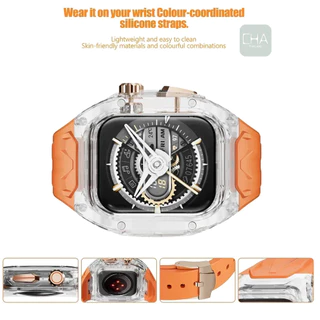 เคส พร้อมสาย TPU สําหรับ iWatch Ultra 10 band for iWatch Series 11 10 9 8 7 6 5 ขนาด 40.41 .44.45 .49.46มม. For watch