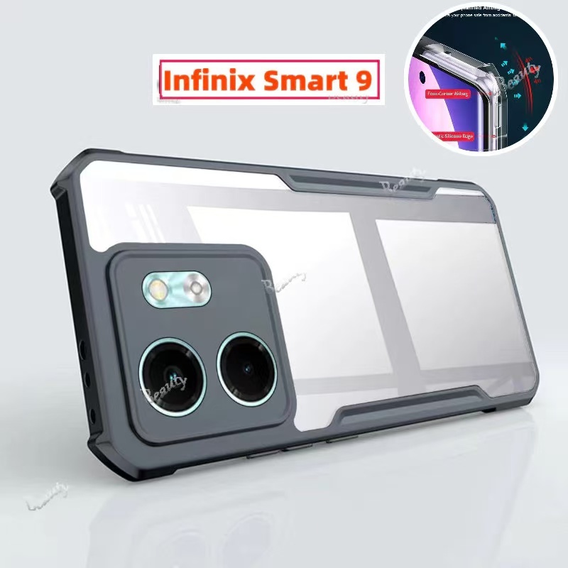 HHL เคสใสขอบสี เคสหลังใส  ใช้สำหรับ iNfinix Hot30 / Hot30i / iNfinix Smart 7 Zero40 / iNfinix Note30 เคสใสกันกระแทก